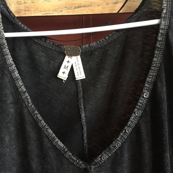 Free people black burnout tee - Picture 2 of 3